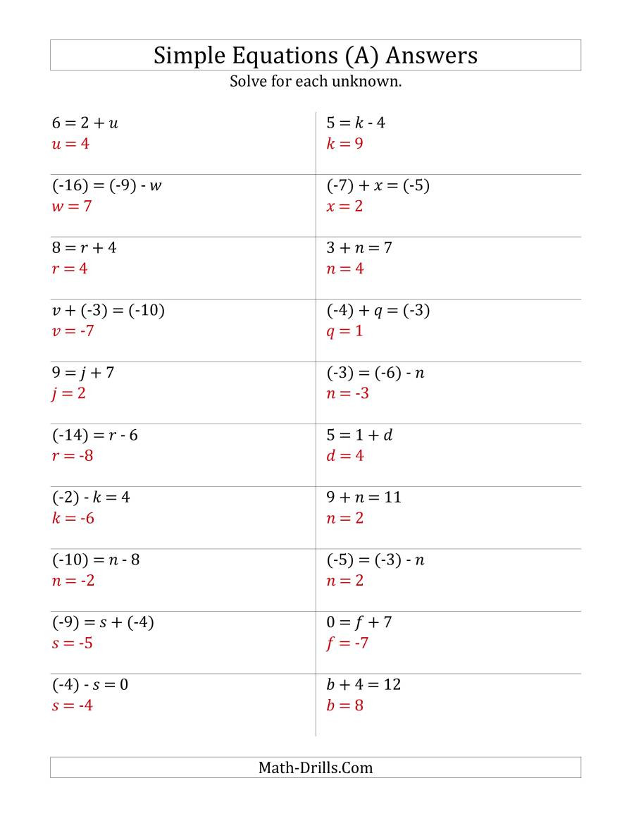 2 Step Equations Worksheet solve E Step Equations with Smaller Values Old