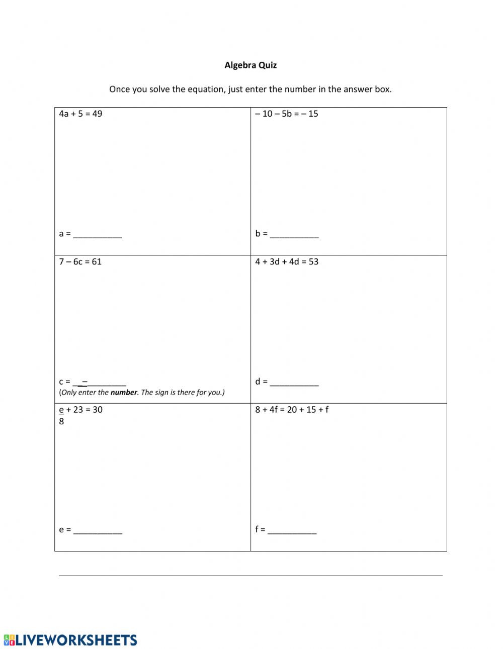 2 Step Equations Worksheet solving Two Step Equations Interactive Worksheet