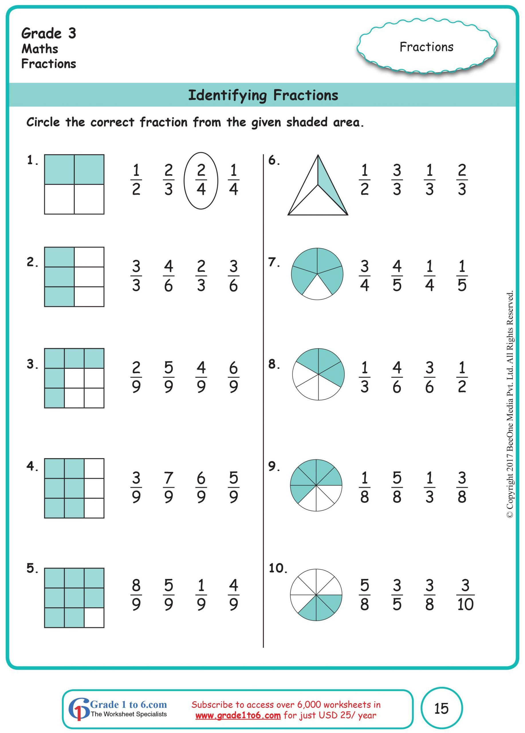 2nd Grade Fractions Worksheet Pin On Class Activity