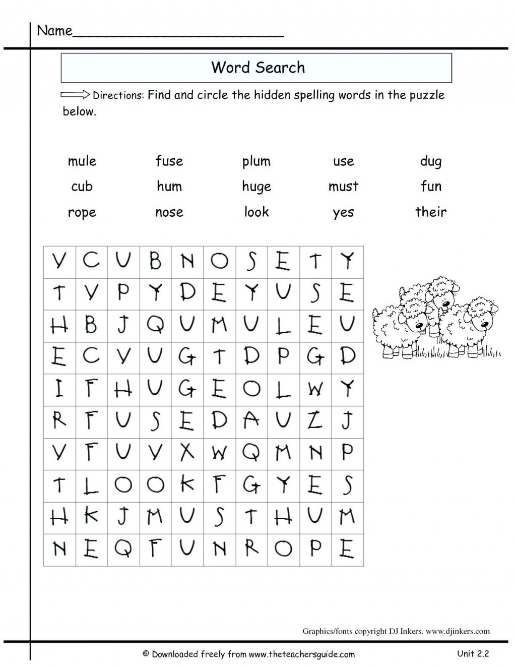 6th Grade Spelling Worksheet 2nd Grade Spelling Worksheets for Printable 2nd Grade