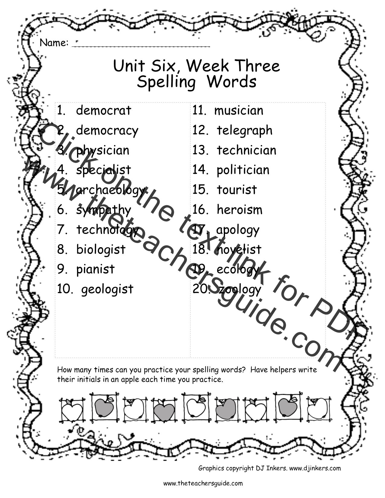 6th Grade Spelling Worksheet Sixth Grade Spelling Words Worksheets