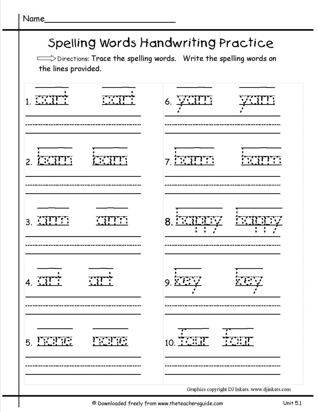 6th Grade Spelling Worksheet Worksheet First Grade Spelling Words Printable Sheets