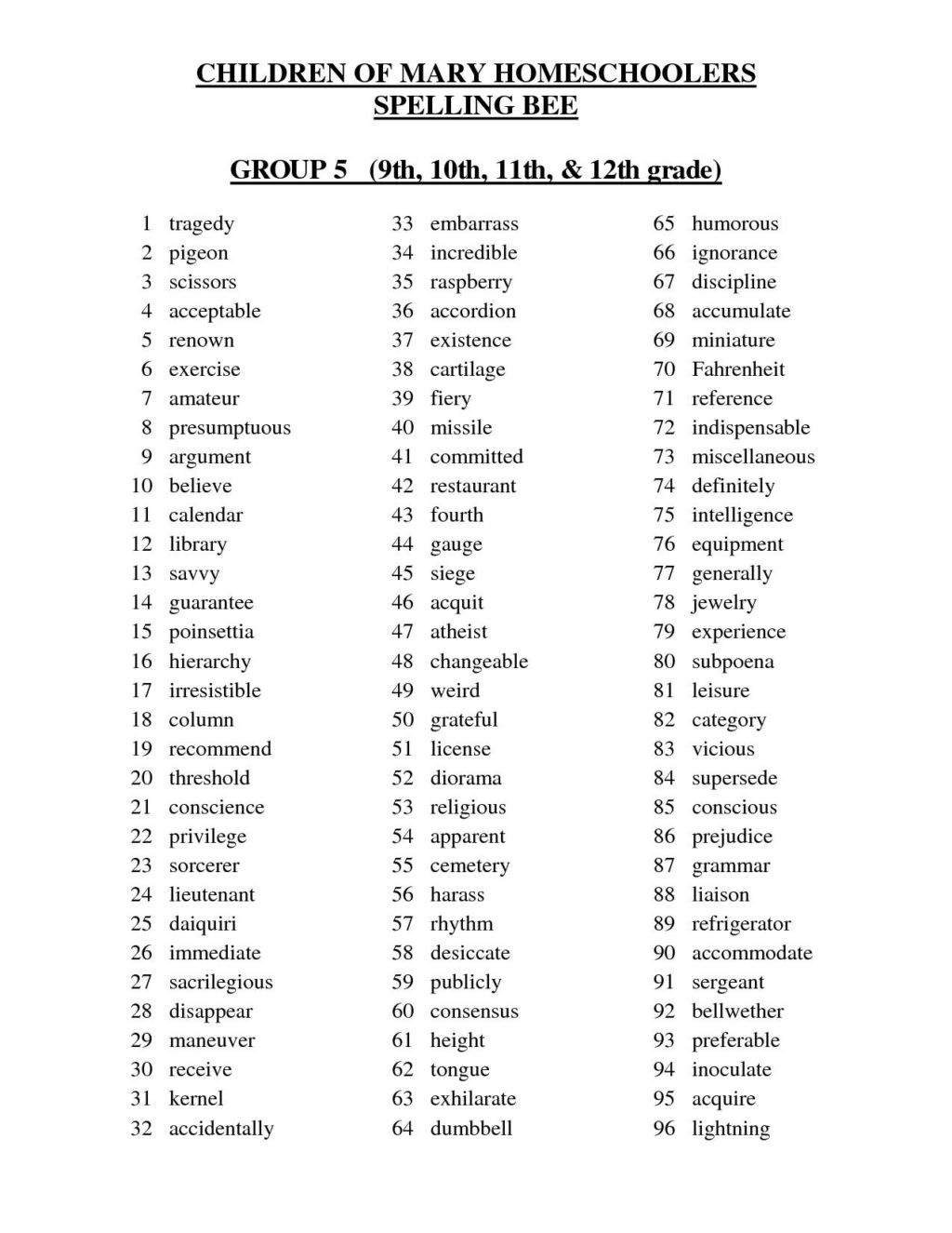 6th Grade Spelling Worksheet Worksheet First Grade Spelling Words Second List Free