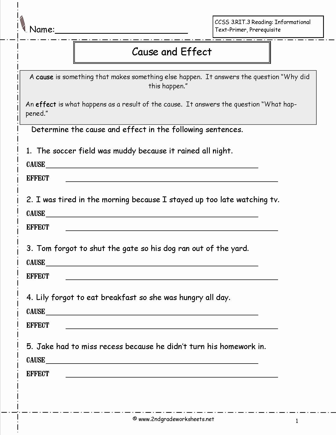 Accuracy and Precision Worksheet Answers Prime Free Cause and Effect Worksheets