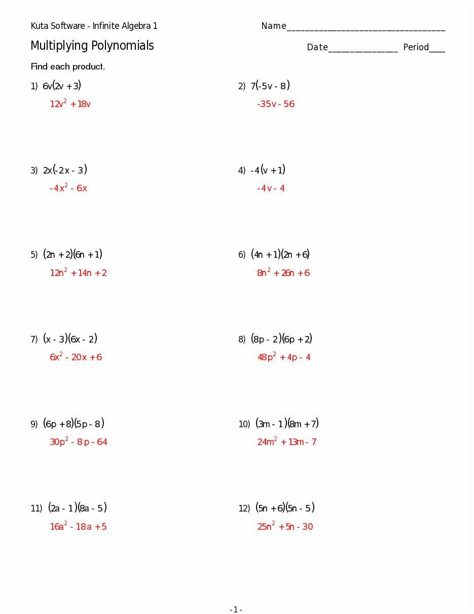 Adding and Subtracting Polynomials Worksheet Adding and Subtracting Polynomials Worksheet In 2020