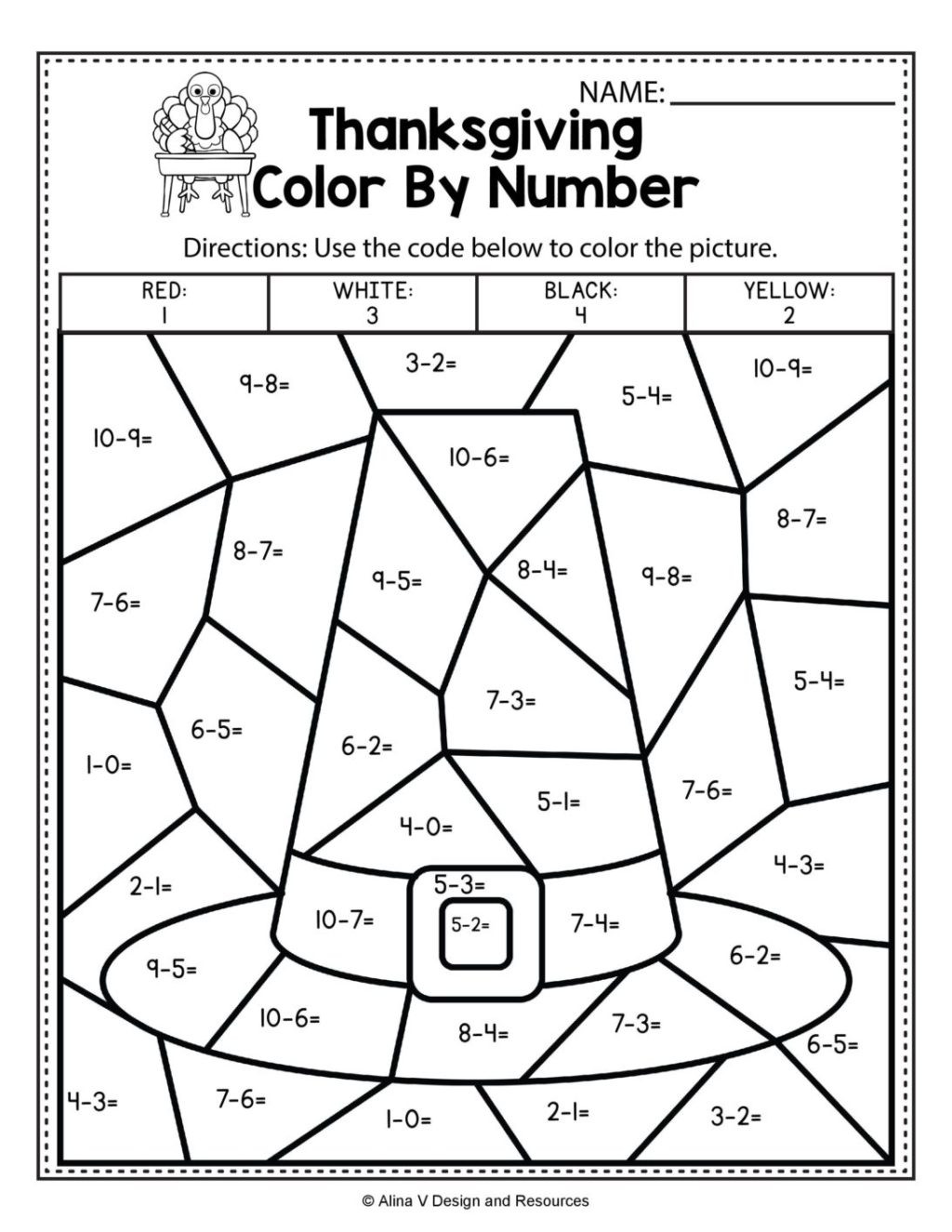 Adding and Subtracting Polynomials Worksheet Worksheet Thanksgiving Color by Number Subtraction Math