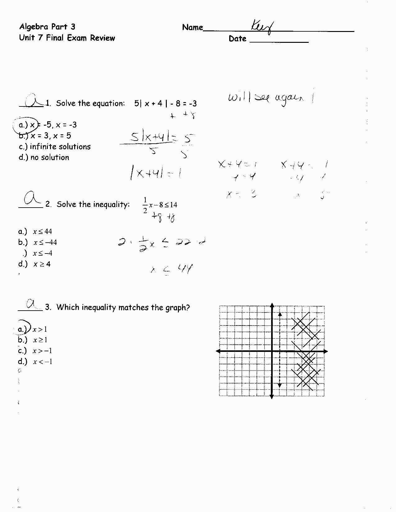 Algebra 1 Review Worksheet solving Systems Equations Review Worksheet Tessshebaylo