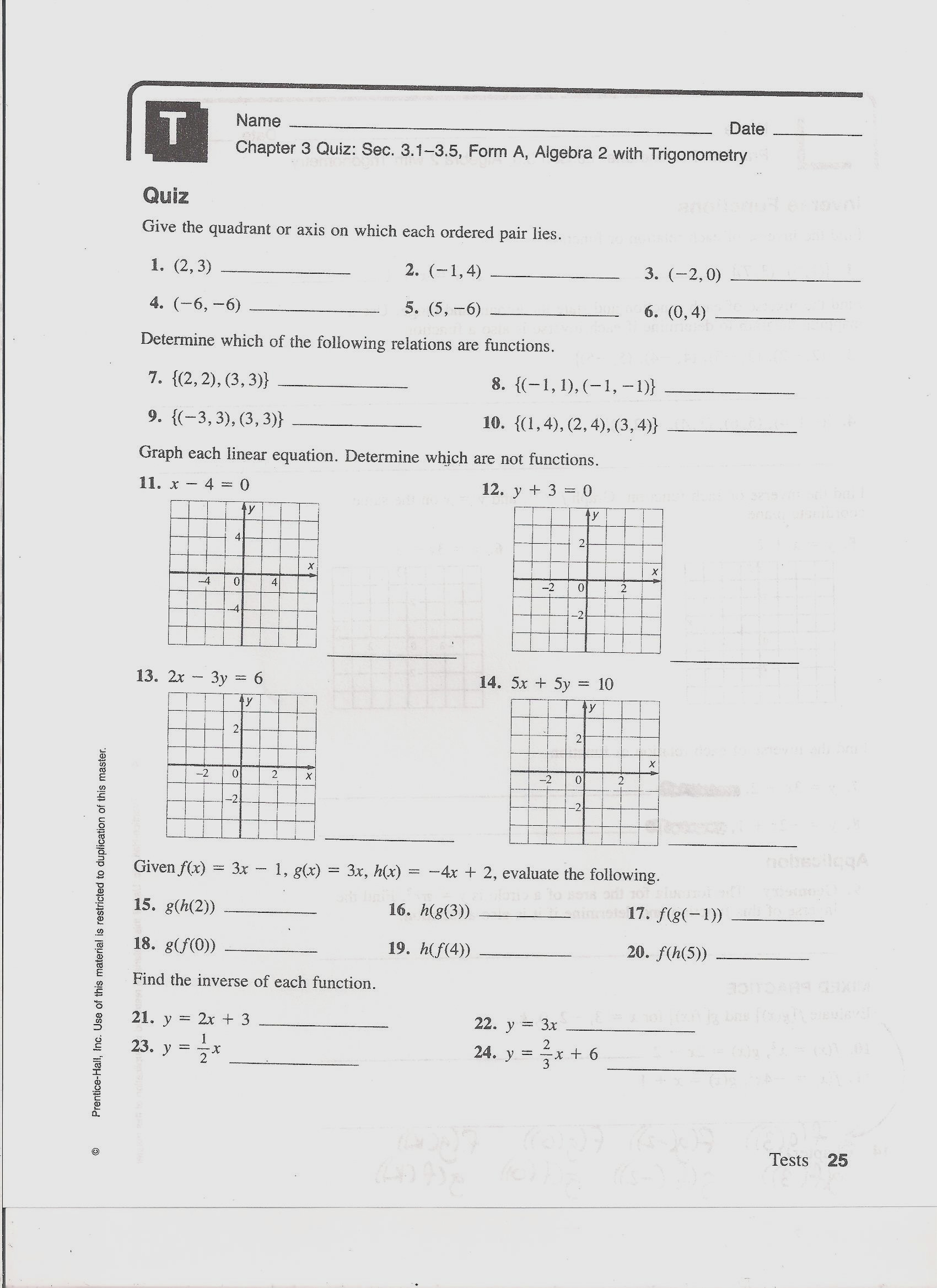 Algebra 2 Review Worksheet 1 Math Grade Algebra Worksheets 8th