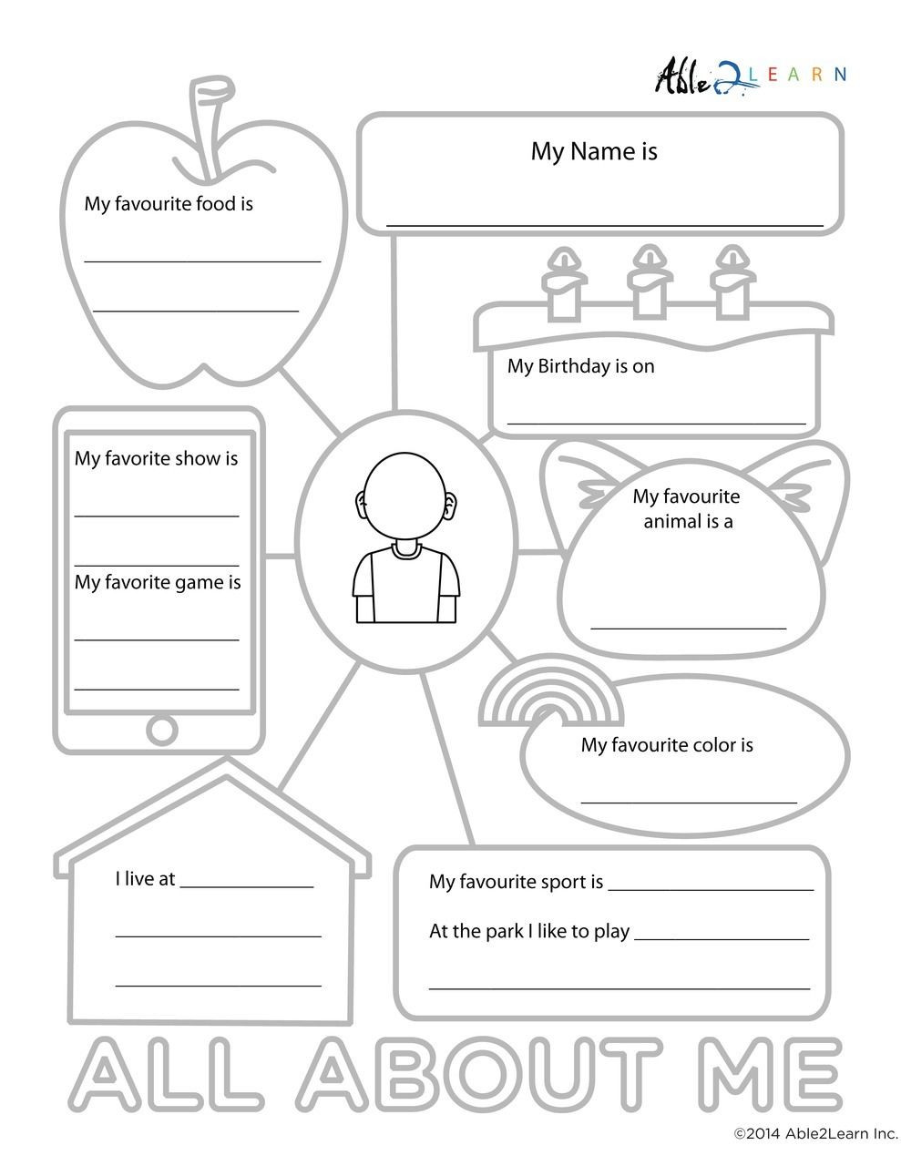 All About Me Printable Worksheet All About Me Printable Worksheets Free Teaching Resources