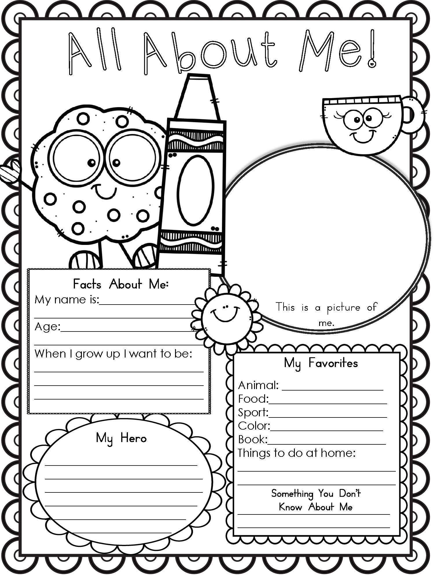 All About Me Printable Worksheet Free Printable All About Me Worksheet Modern Homeschool Family