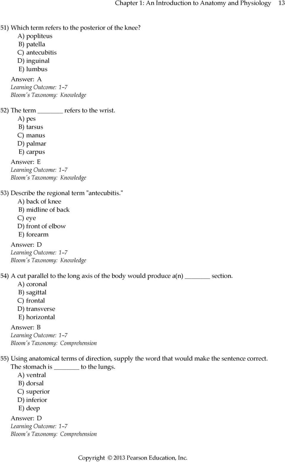 Anatomical Terms Worksheet Answers Prehending Anatomy and Physiology Terminology Worksheet