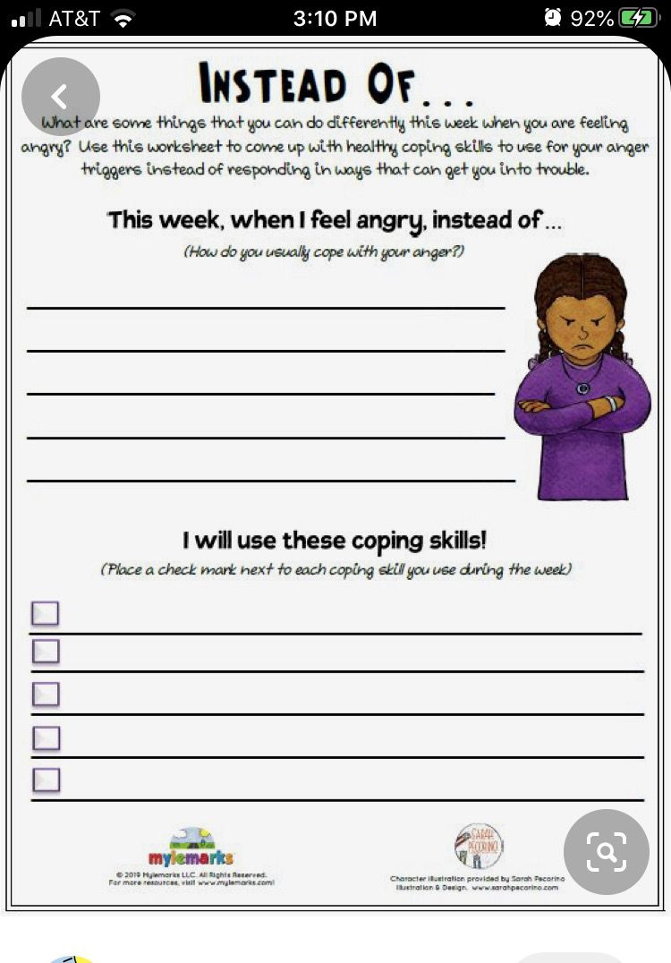 Anger Management Worksheet for Teens Pin by Patrice Stanley On Kids In 2020