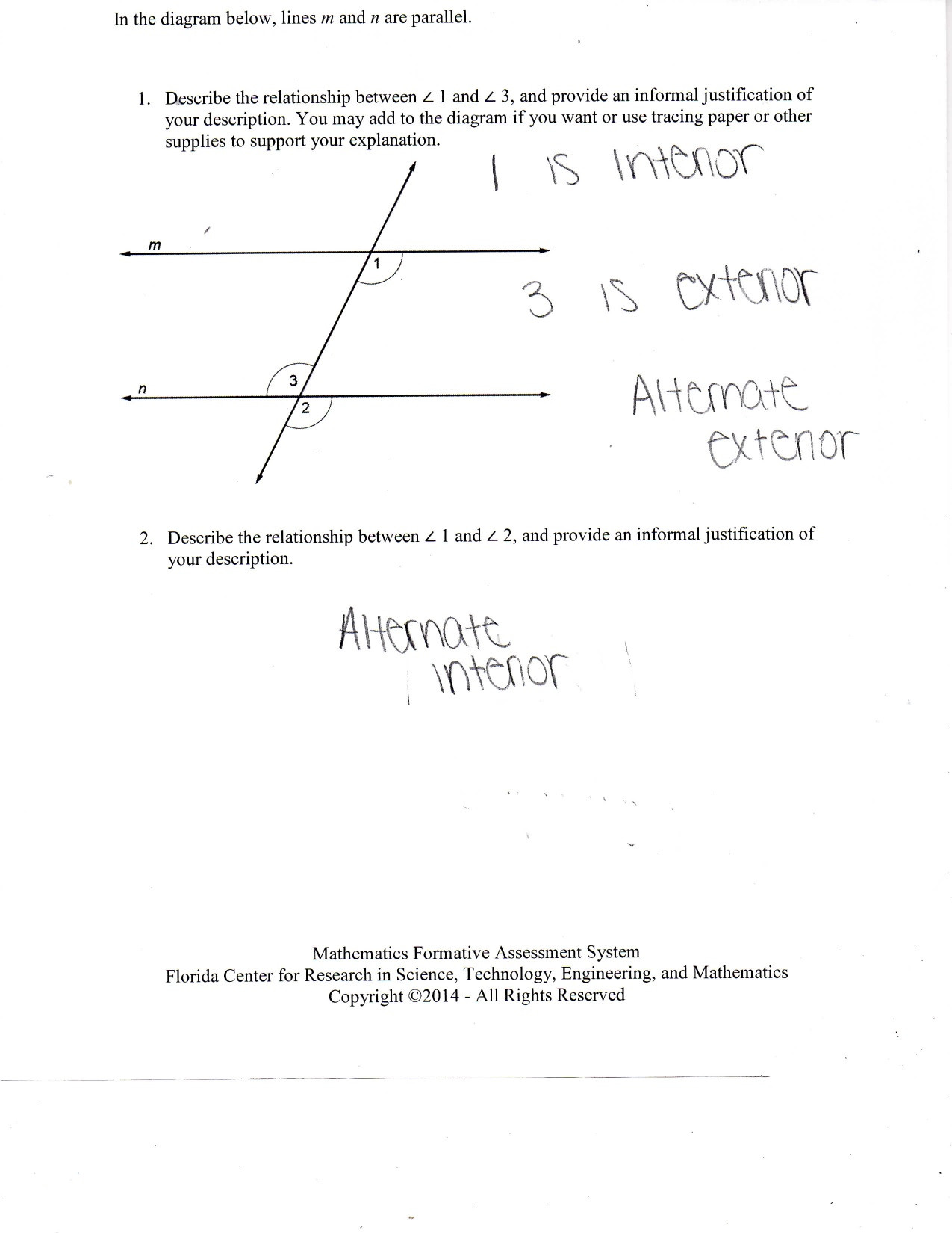 Angle Pair Relationships Worksheet Angle Pair Worksheet with Answers