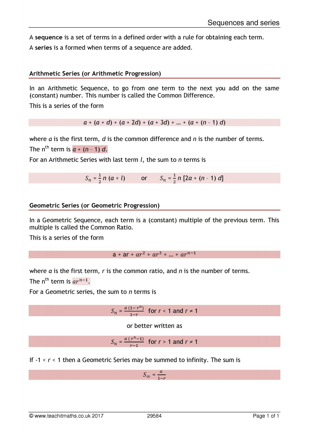 Arithmetic and Geometric Sequences Worksheet Geometric Patterns and Sequences Worksheets