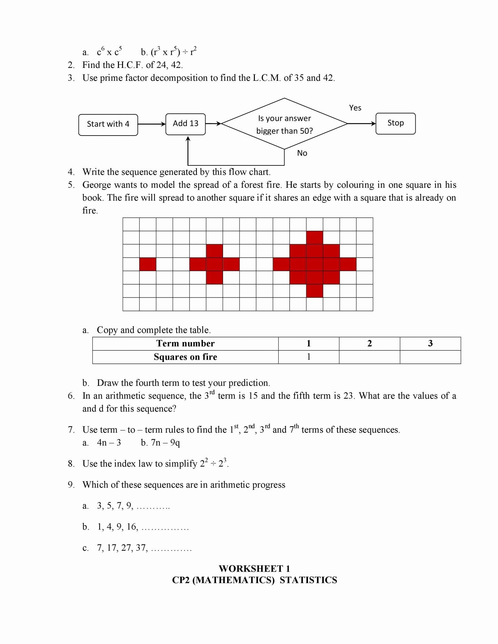 Arithmetic Sequence Worksheet with Answers 50 Arithmetic Sequence Worksheet Answers In 2020