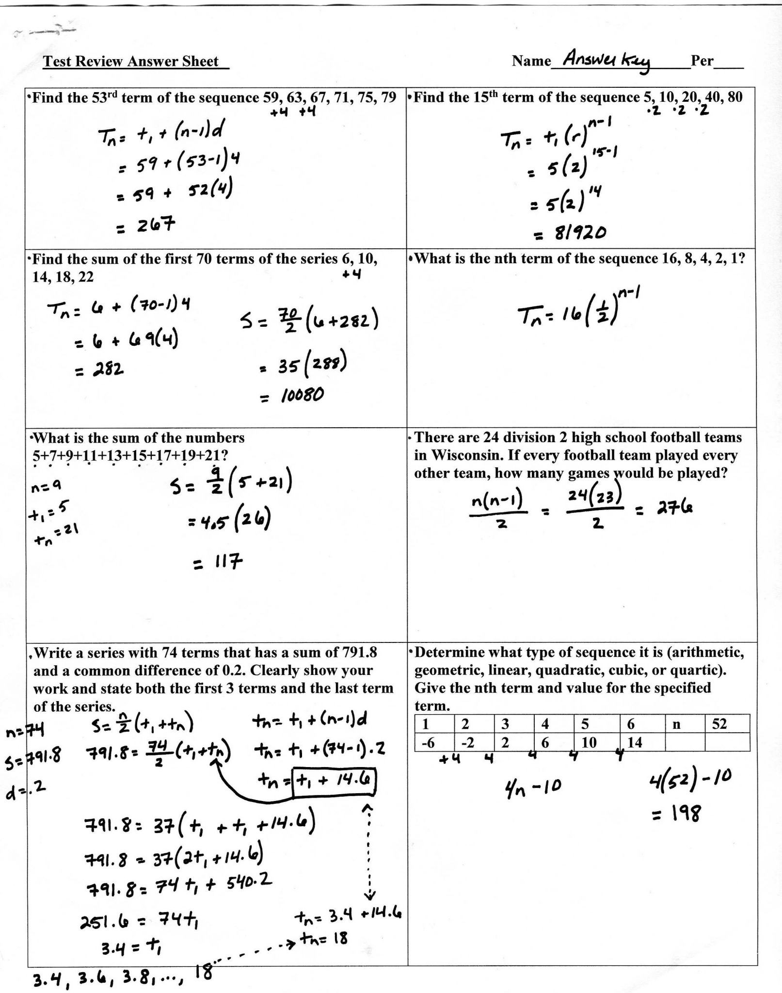 Arithmetic Sequences and Series Worksheet Graphing Sequences Worksheet