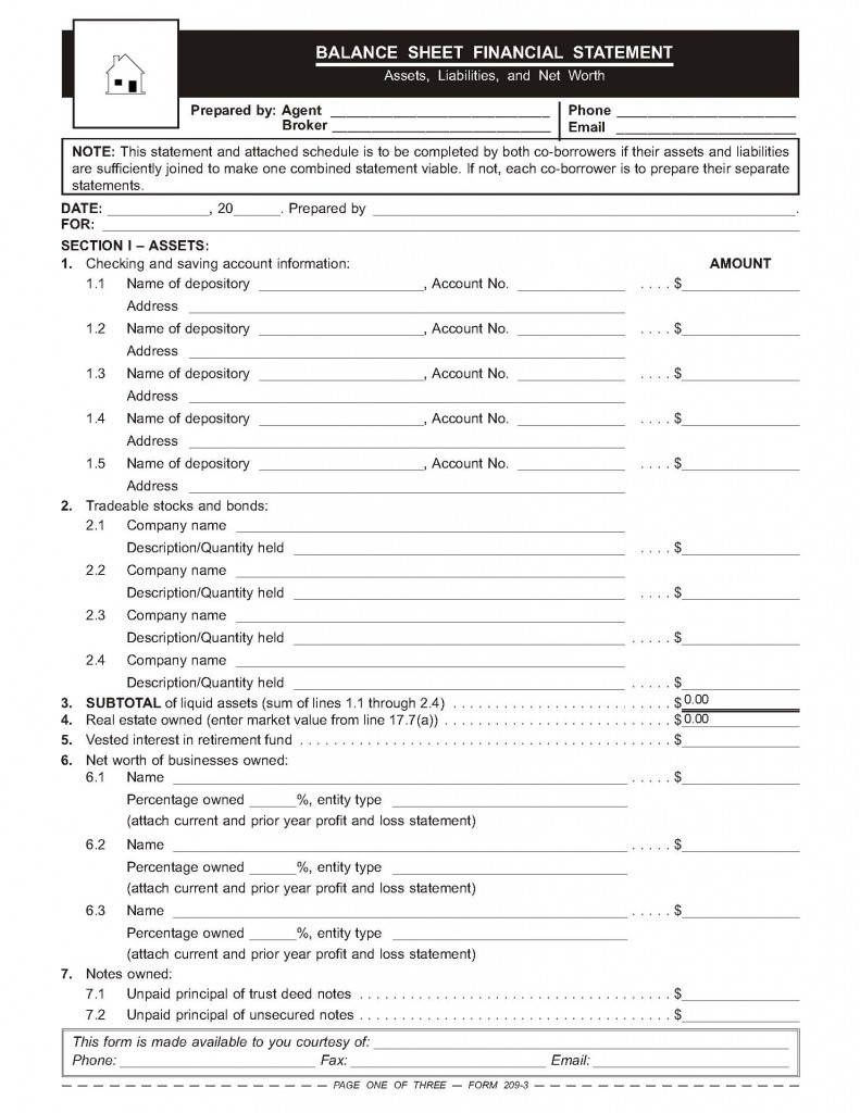 Assets and Liabilities Worksheet the asset Liability and Net Worth Balance Sheet