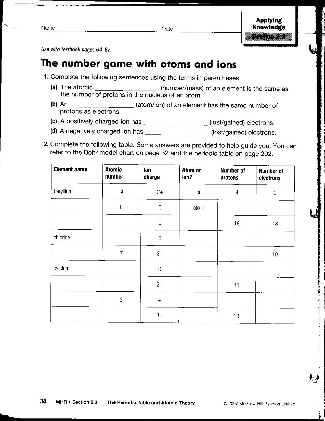 Atoms and Ions Worksheet Answers 30 atoms isotopes and Ions Worksheet Answers Worksheet