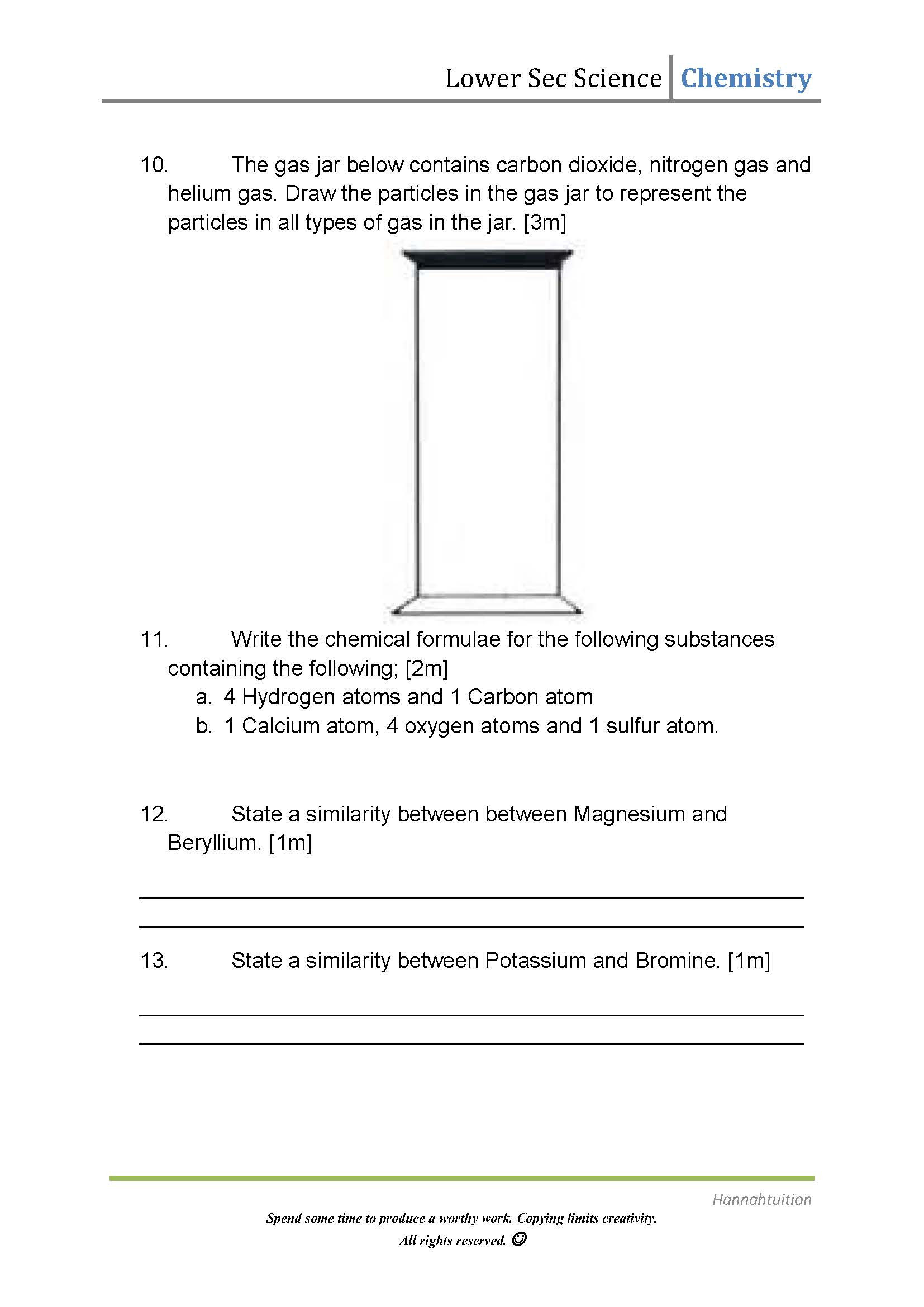 Atoms and Molecules Worksheet Lower Sec atoms Molecules and Ions Quiz – Hannahtuition