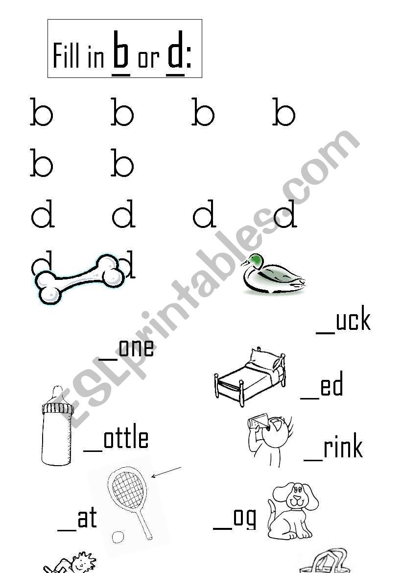 B and D Worksheet Choose B or D Esl Worksheet by Joeyb1