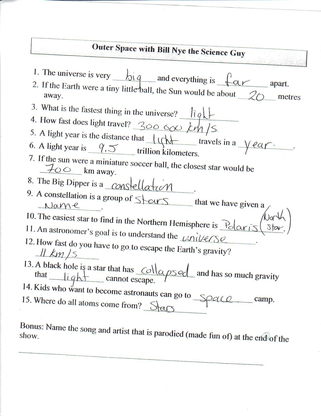 Bill Nye atoms Worksheet Answers 35 Bill Nye Ets and Meteors Worksheet Answers Worksheet