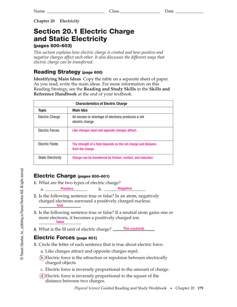 Bill Nye Static Electricity Worksheet Fresh Static Electricity Worksheet