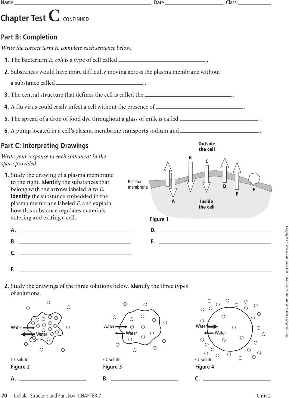 Cell Membrane Images Worksheet Answers Chapter 7 Section 2 the Plasma Membrane Worksheet Answers