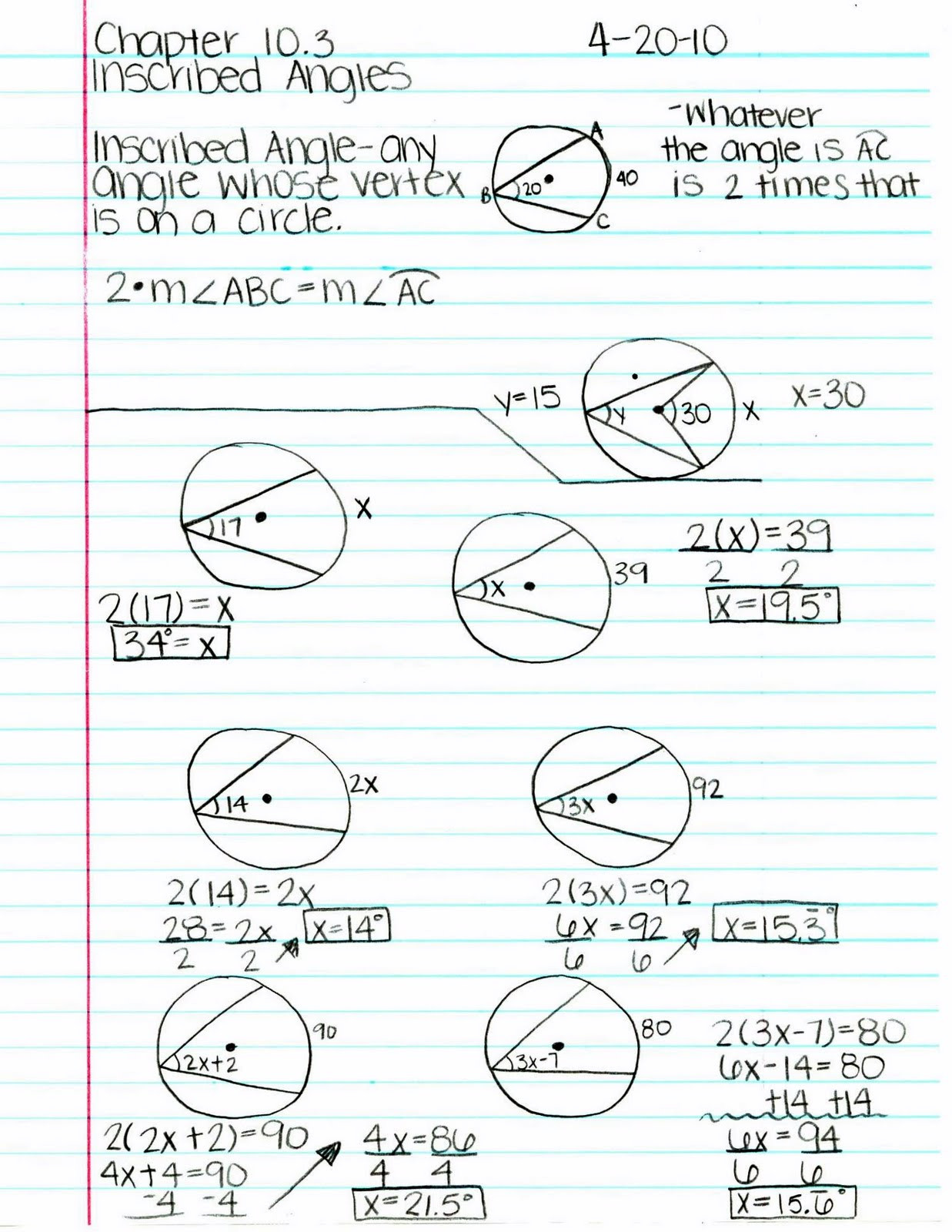 Central and Inscribed Angle Worksheet 32 Arcs Central Angles and Inscribed Angles Worksheet