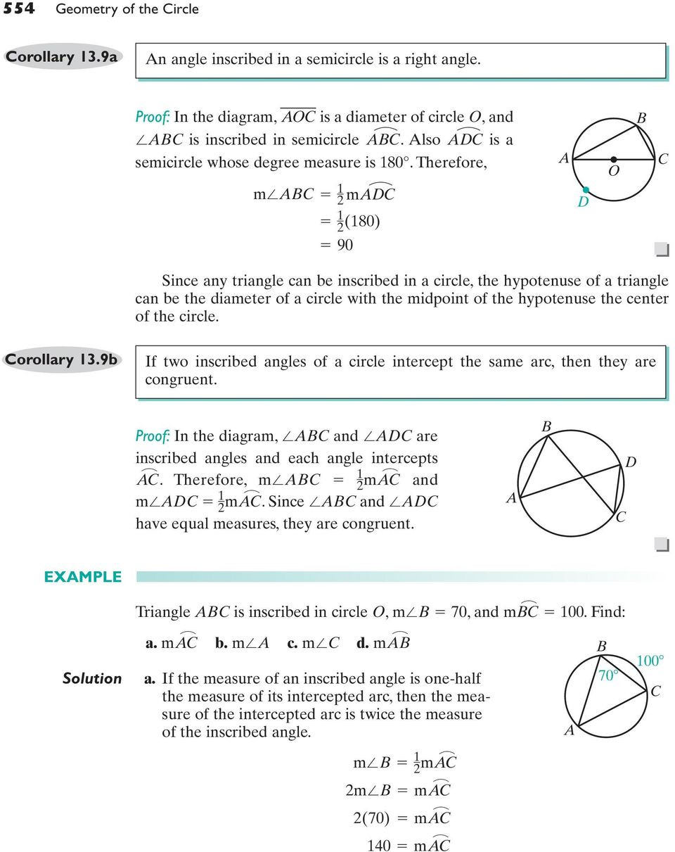 Central and Inscribed Angle Worksheet Geometry Of the Circle Pdf Free Download