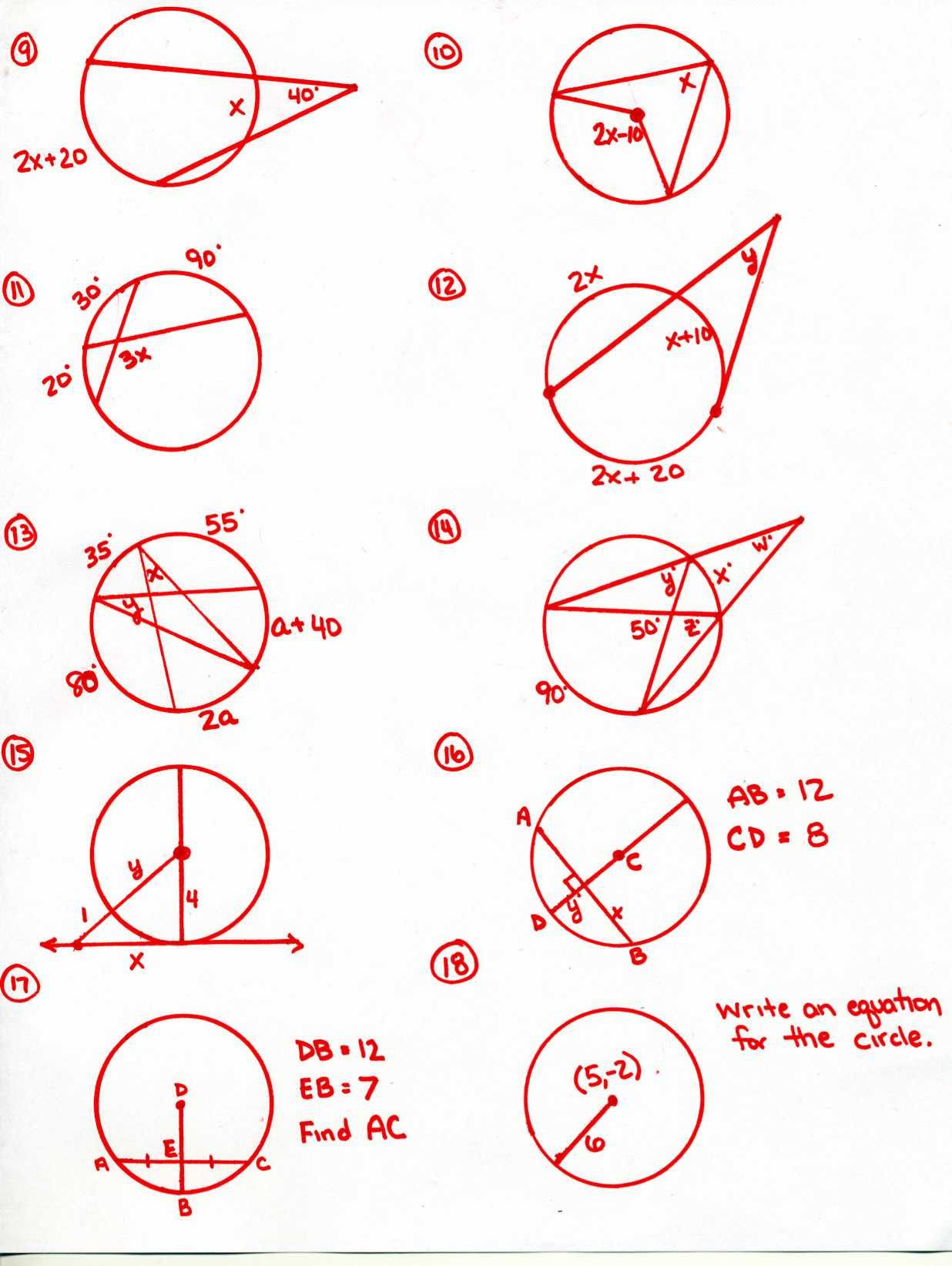 Central and Inscribed Angle Worksheet Inscribed Angles Practice Worksheet Promotiontablecovers