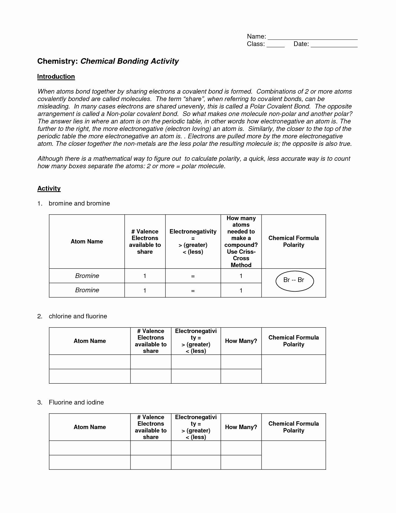 Chemical Bonding Worksheet Key 50 Ionic Bonding Worksheet Key In 2020