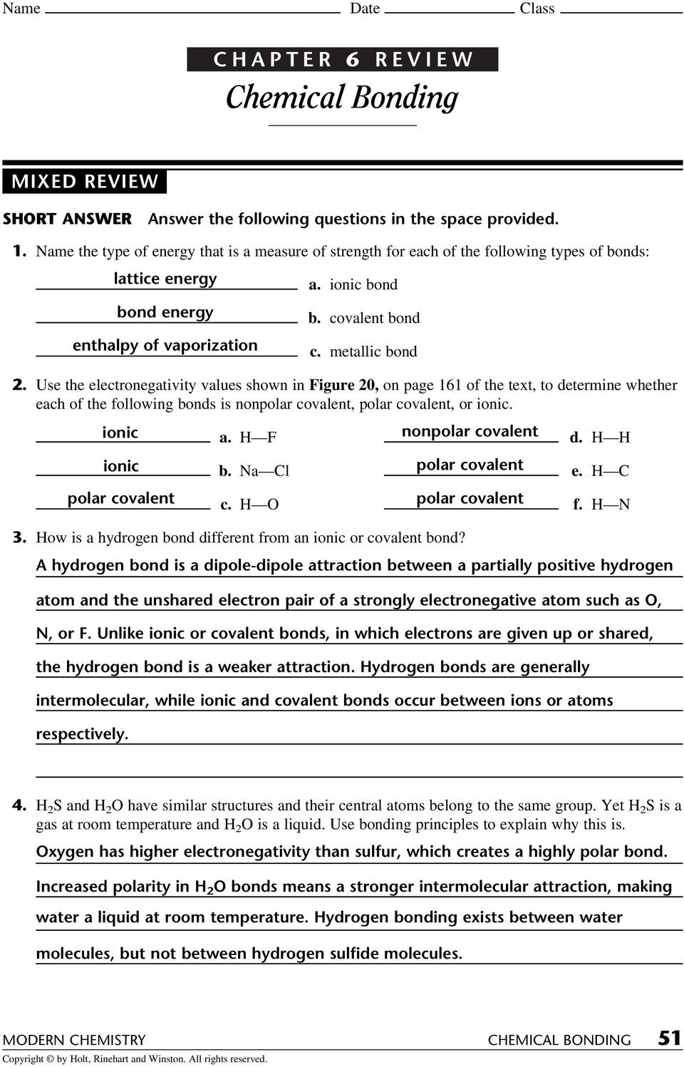 Chemical Bonds Worksheet Answers Scojo262 Worksheet Chemical Bonding Ionic and Covalent