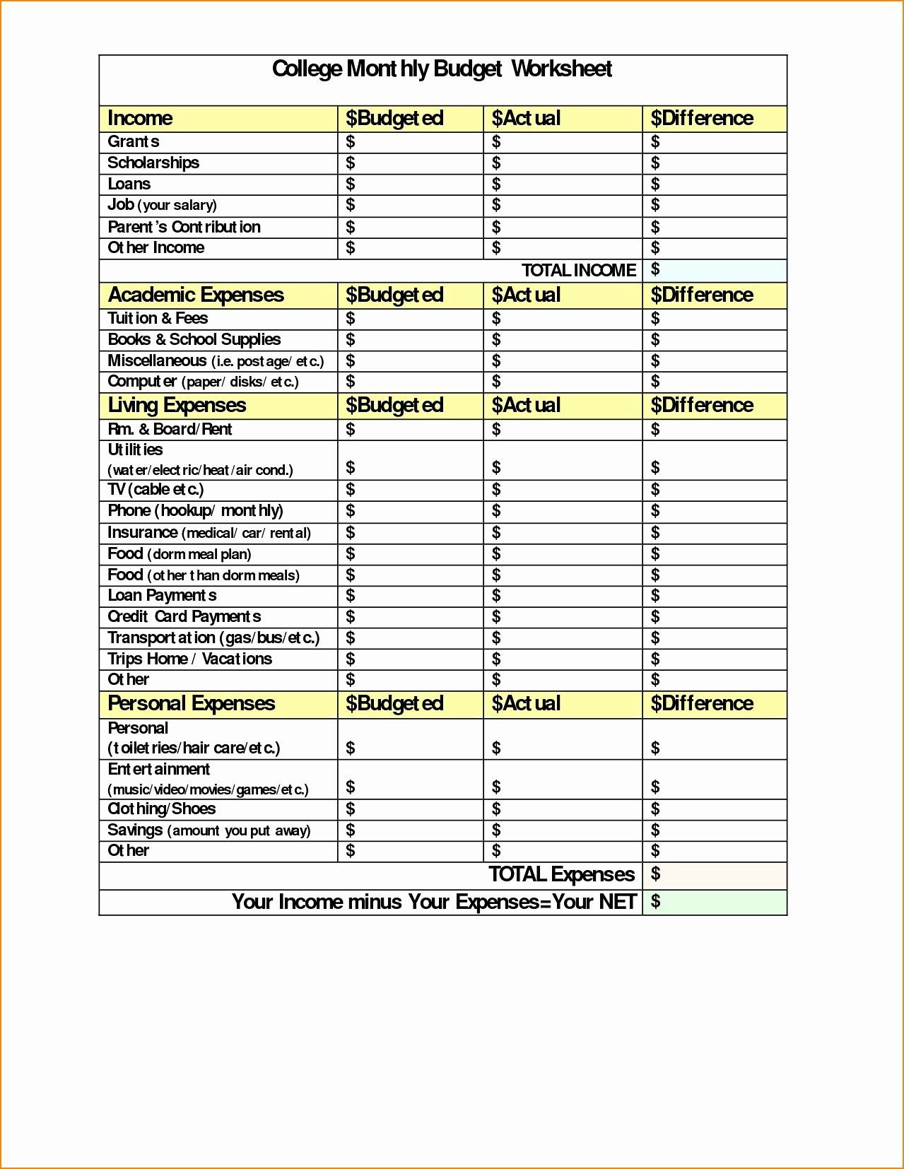 Choosing A College Worksheet College Parison Worksheet Excel