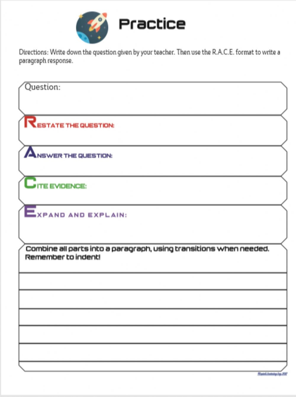 Citing Textual Evidence Worksheet Race Writing Go Interactive Worksheet