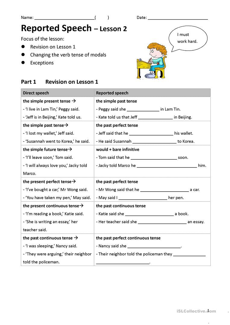Cnn Students News Worksheet Reported Speech Lesson 2 English Esl Worksheets for