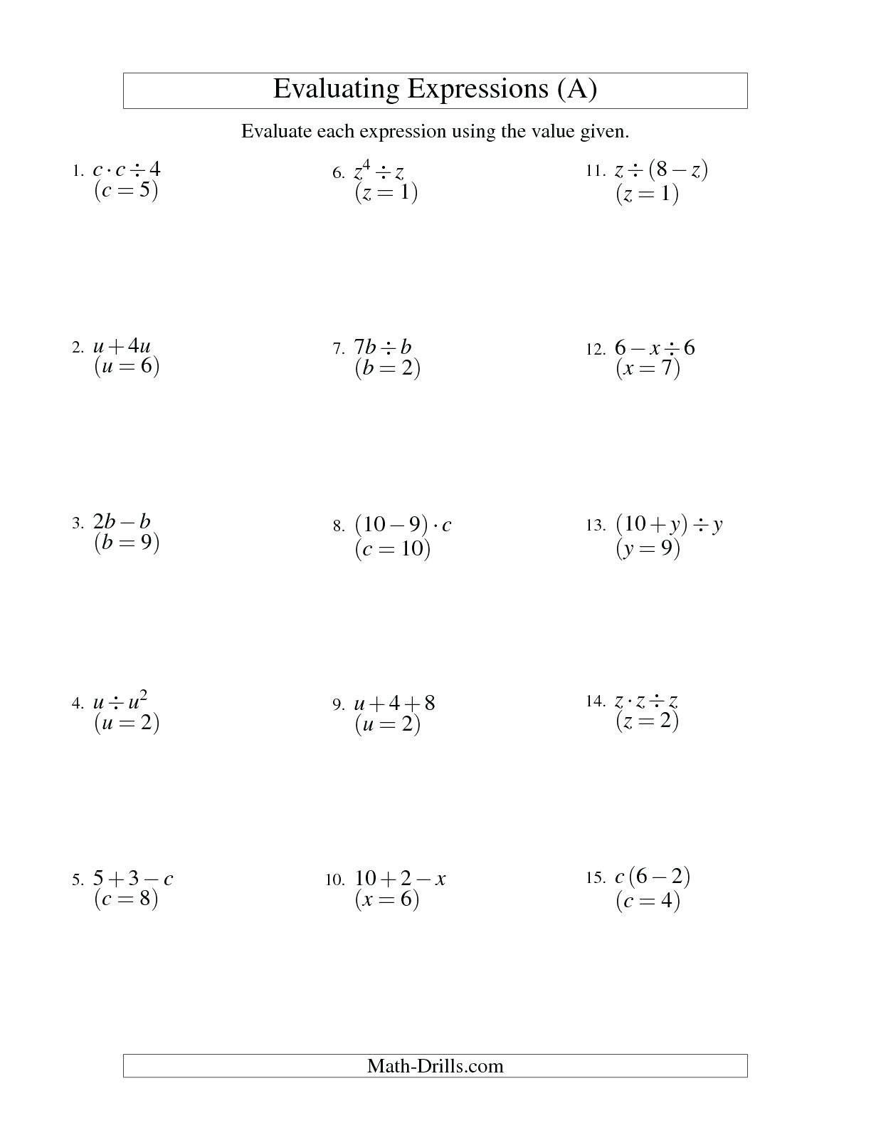 Combining Like Terms Equations Worksheet Bining Like Terms Worksheet with Answers