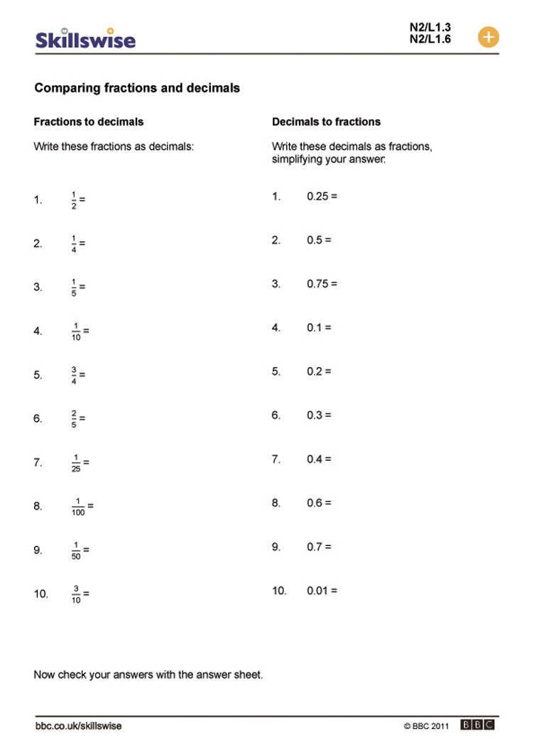 Comparing Fractions and Decimals Worksheet Place Value Decimals Lessons Tes Teach