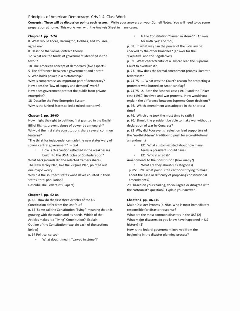 Constitutional Principles Worksheet Answers Constitutional Principles Worksheet Answers Fresh Federalism