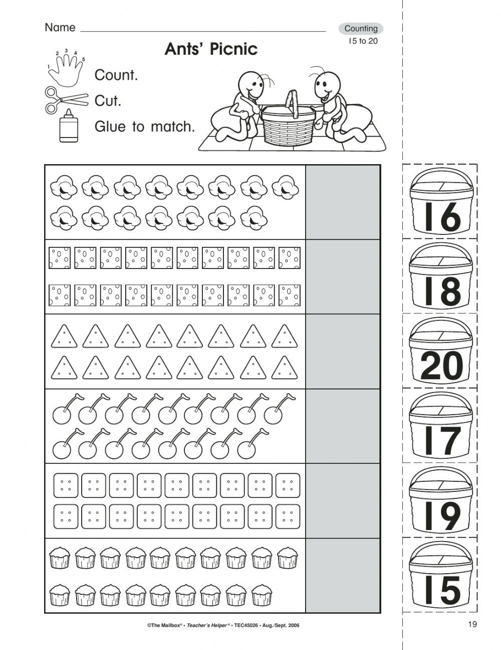 Counting to 20 Worksheet Counting Objects Interactive Worksheet