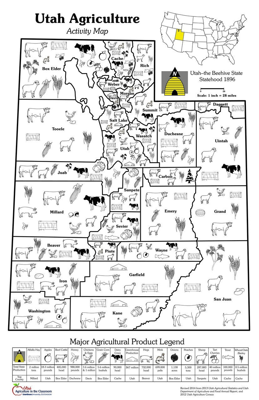 Darwin039s Natural Selection Worksheet Utah Agriculture Activity Map Poster