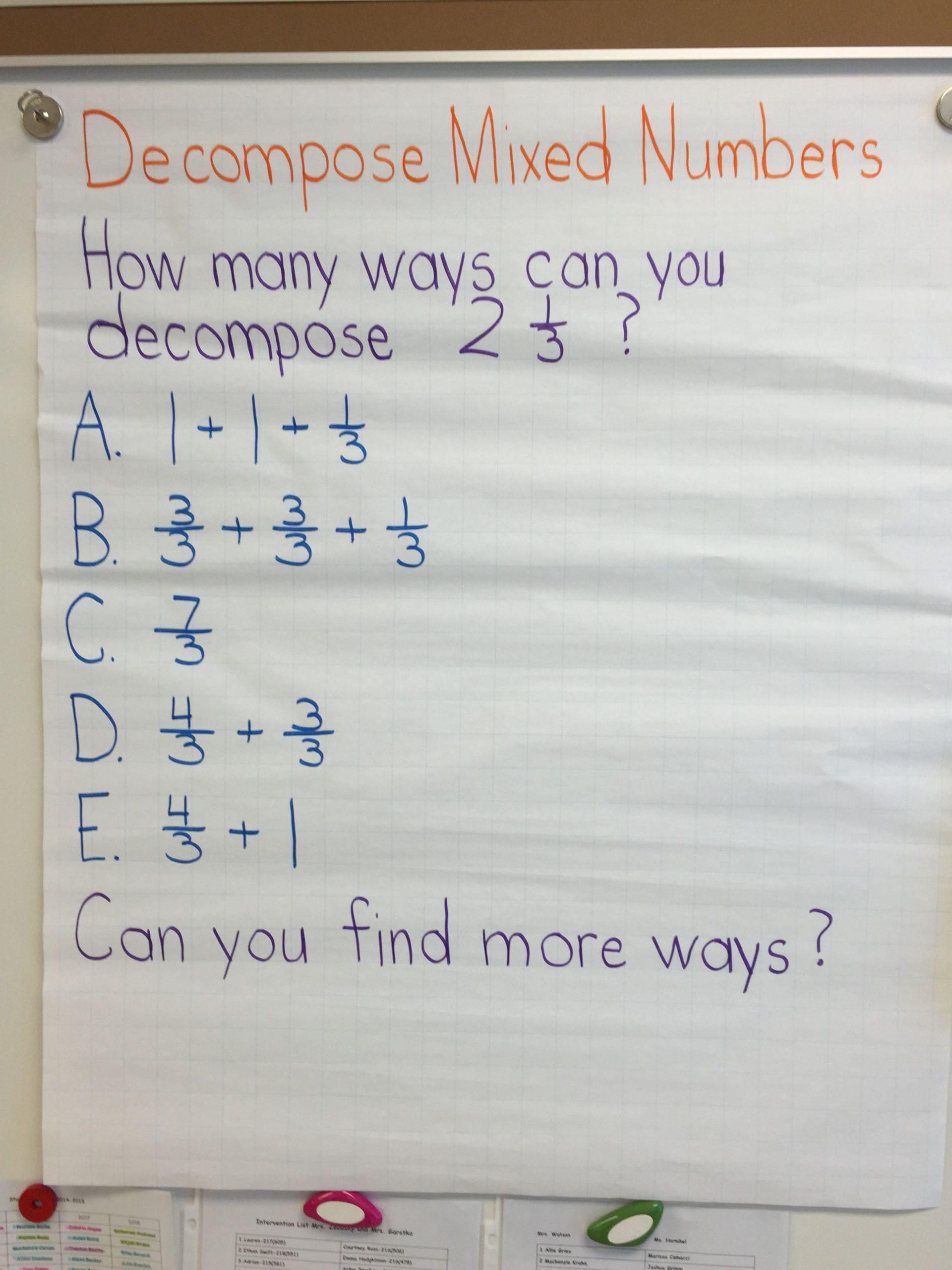 Decomposing Fractions 4th Grade Worksheet De Pose Mixed Numbers