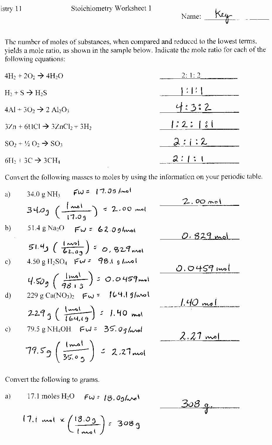 Density Calculations Worksheet Answer Key Predicting Products Of Reactions Chem Worksheet 10 4 Answer