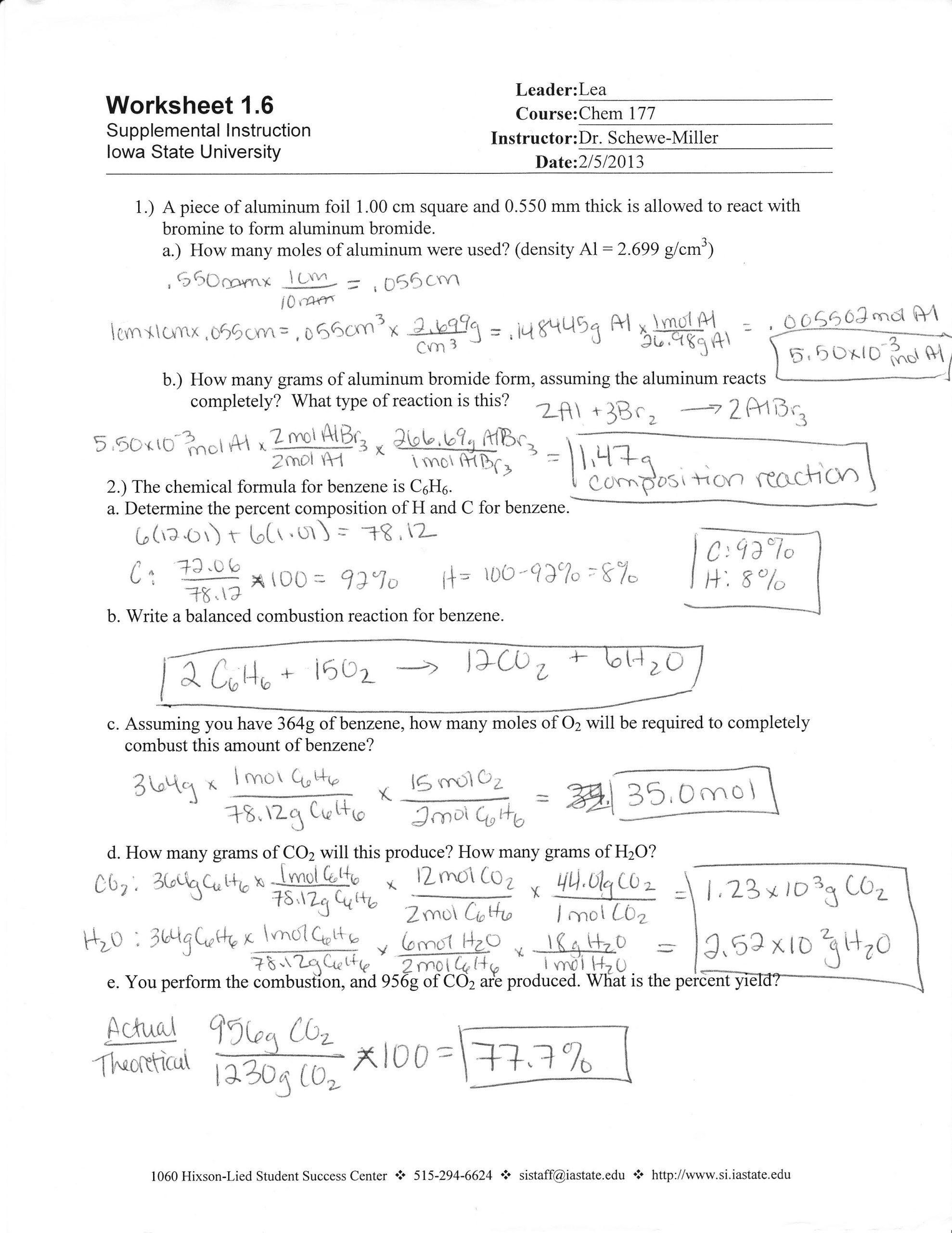 Density Practice Problem Worksheet Stoichiometric Calculations Worksheet the Best and Most