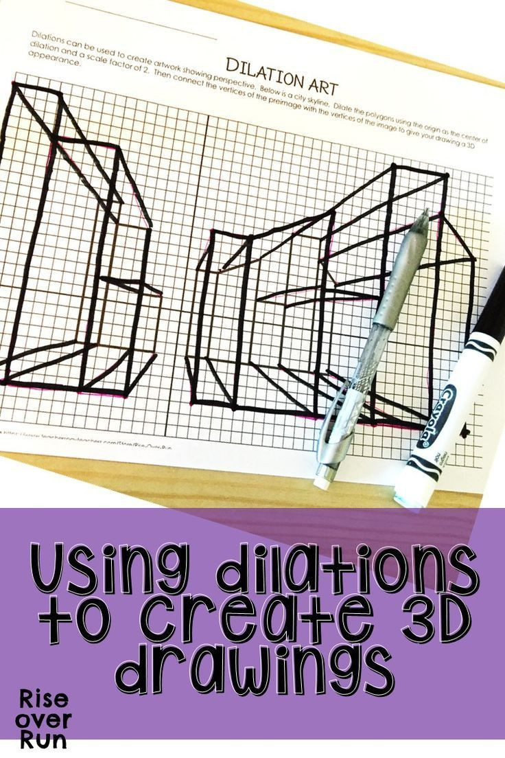 Dilations and Scale Factor Worksheet Dilation Activity Creating 3 D Perspective Art