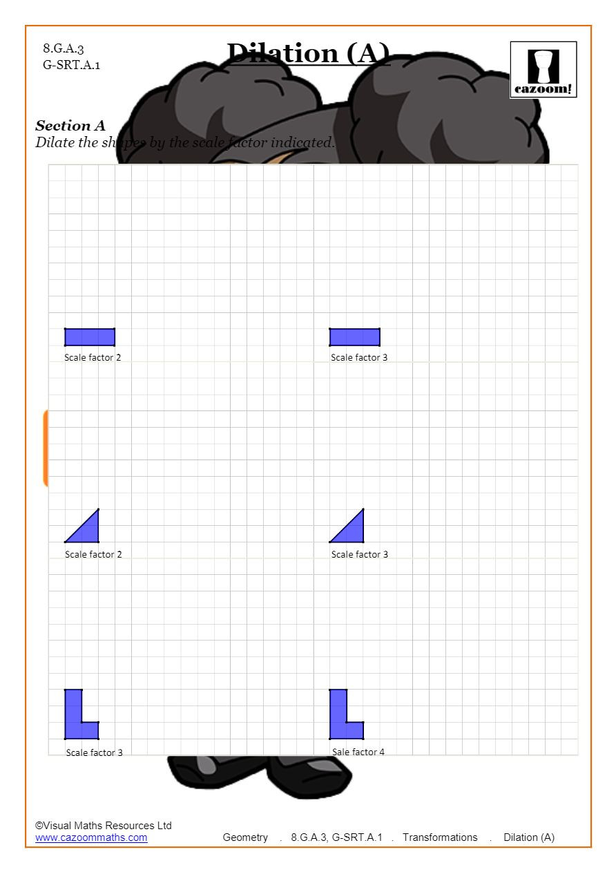 Dilations and Scale Factor Worksheet Transformations Worksheets Geometry