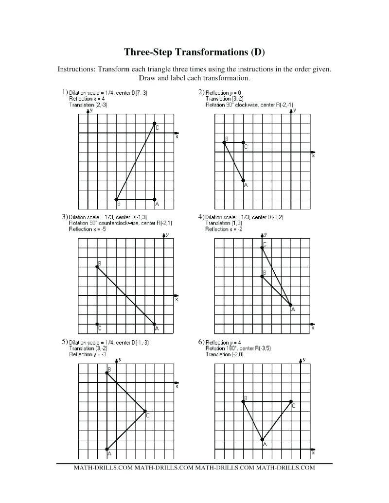 Dilations Worksheet With Answers