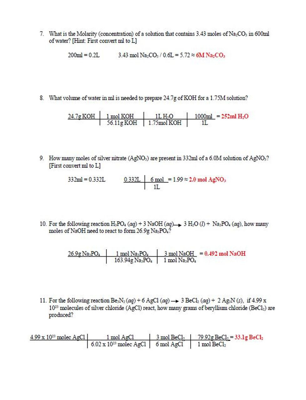 Dimensional Analysis Problems Worksheet Mixed Dimensional Analysis Review Problem Set