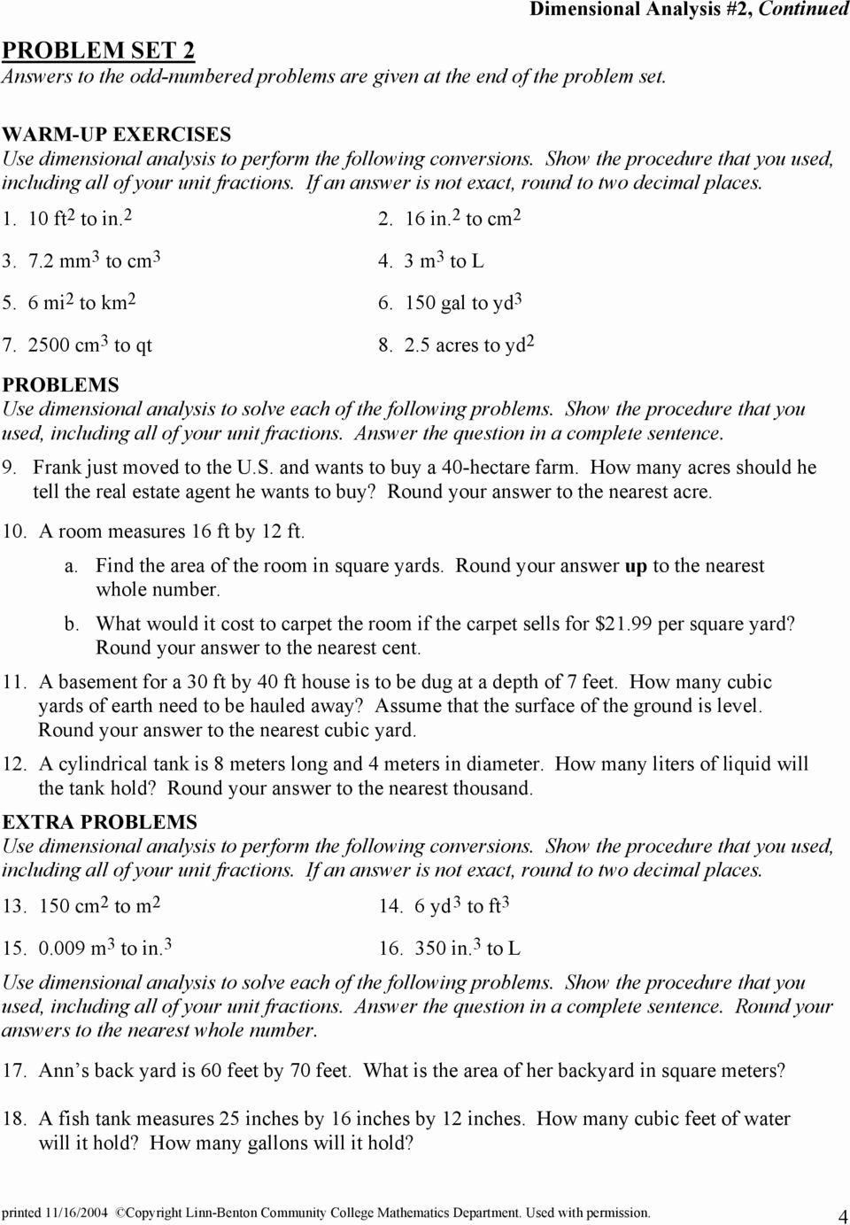 Dimensional Analysis Problems Worksheet Pin On Printable Blank Worksheet Template