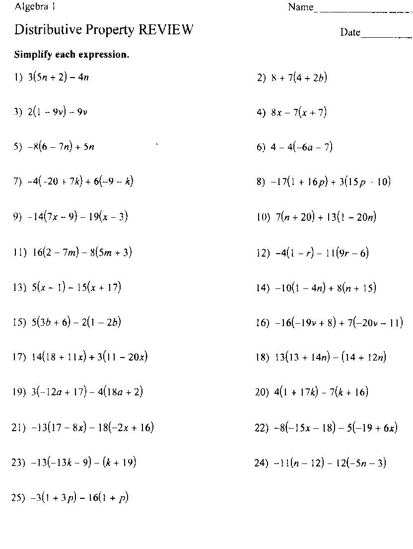 Distributive Property with Variables Worksheet 34 solving Equations with Distribution Worksheet Worksheet