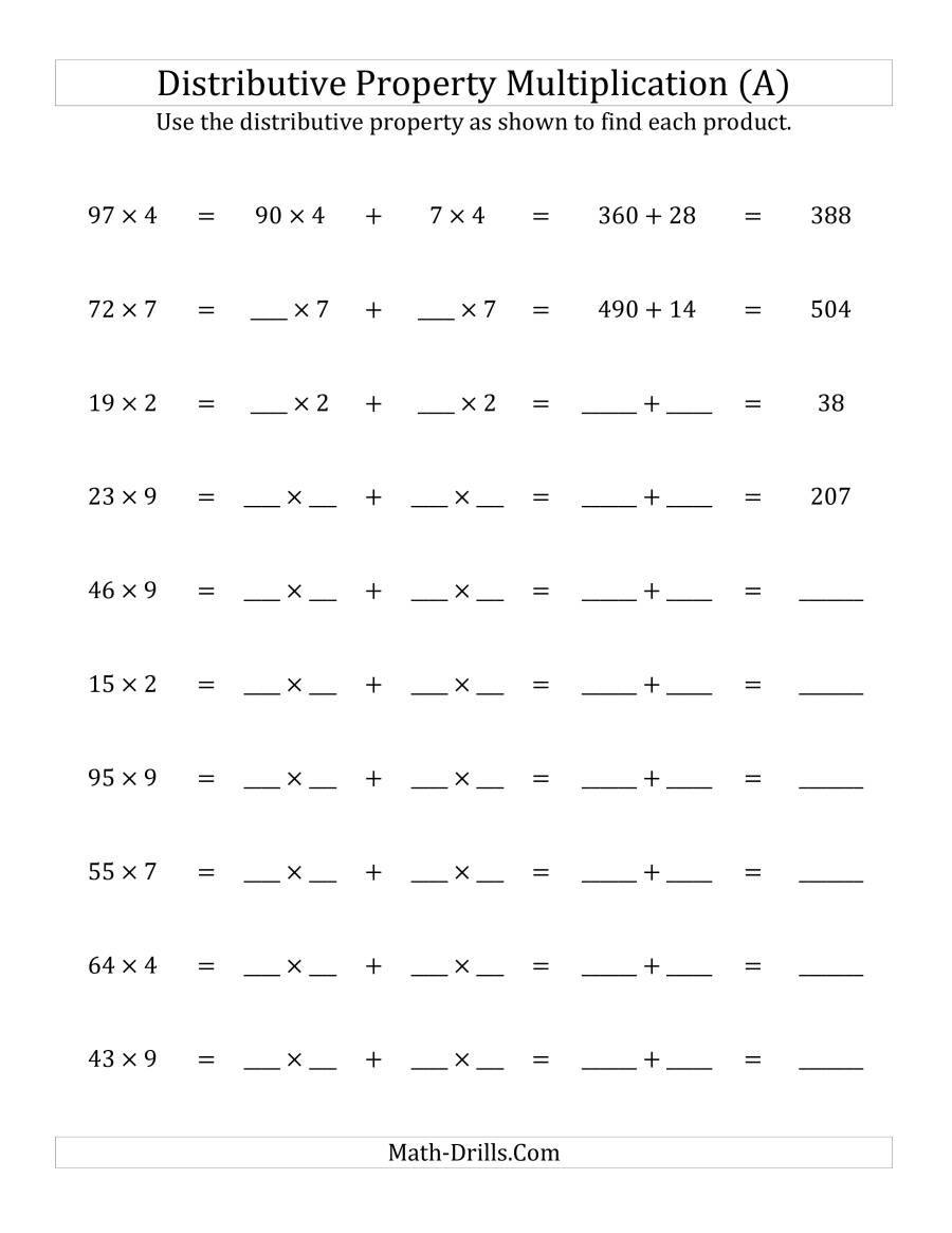 Distributive Property with Variables Worksheet Distributive Property Lessons Tes Teach